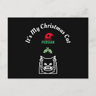 Carte Postale Chat de Noël - Perse