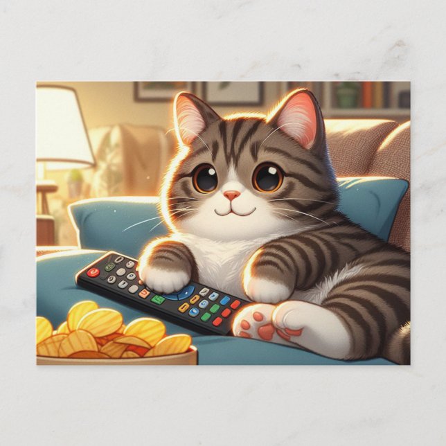 Carte Postale Chat de pomme de terre adorable (Devant)