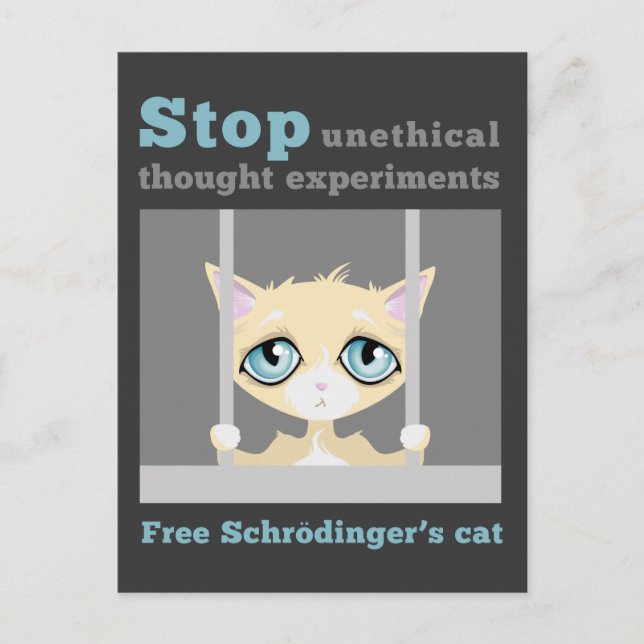 Carte Postale Chat de Schrodinger gratuit (Devant)