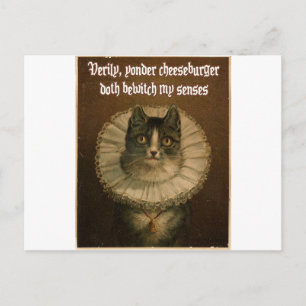 Carte Postale Chat de Shakespeare