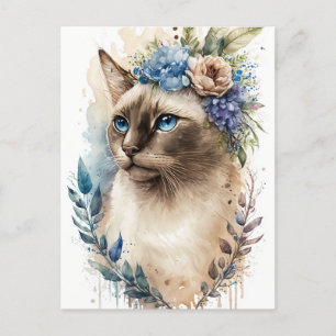 Carte Postale Chat de Siamese