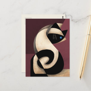 Carte Postale Chat de Siamese