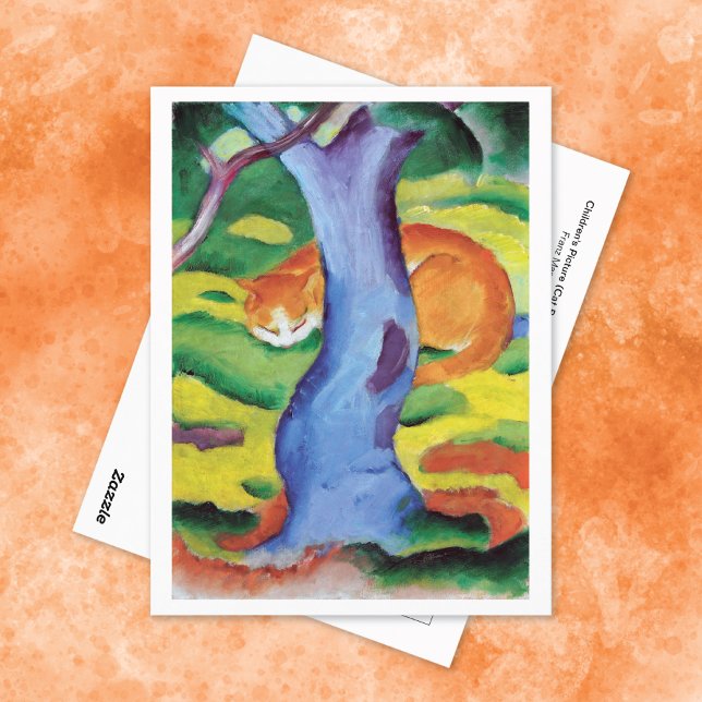 Carte Postale Chat Derrière un arbre Franz Marc (Créateur téléchargé)