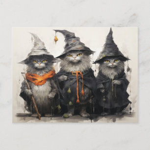 Carte Postale Chat d'Halloween