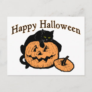 Carte Postale Chat d'Halloween