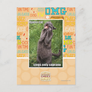 Carte Postale Chat d'opéra