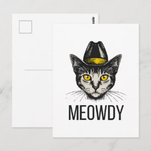 Carte Postale Chat Drôle de Miaou