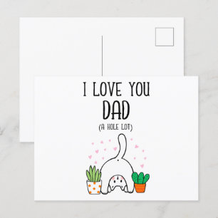 Carte Postale Chat Drôle Je T'aime Papa Un Gros Tas
