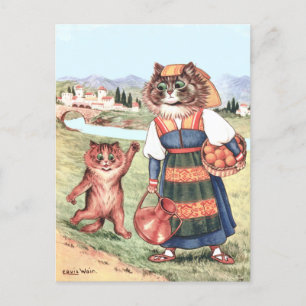 Carte Postale Chat en vacances