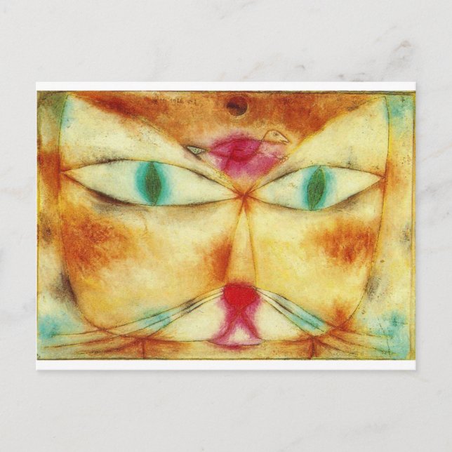 Carte Postale Chat et oiseau - Paul Klee (Devant)