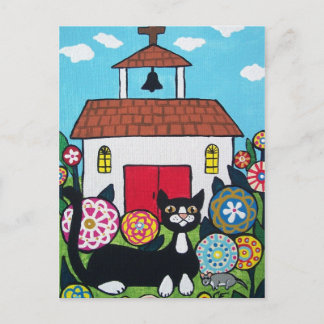 Carte postale Chat et souris des gardiens de l'égl