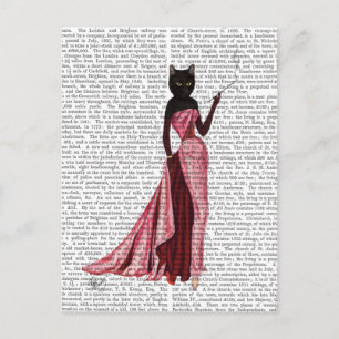 Carte Postale Chat flamand en rose 2