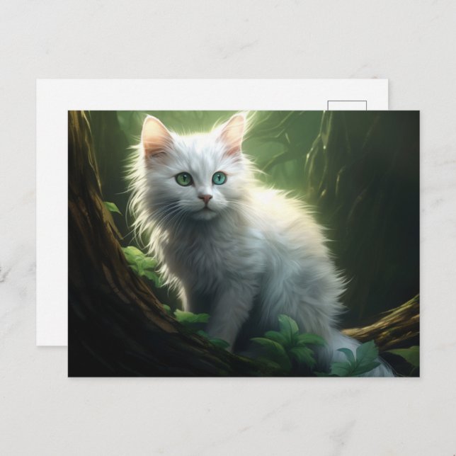 Carte postale Chat Foret 6 Postcard (Front/Back)