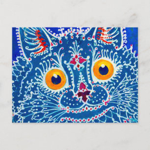 Carte Postale Chat gothique bleu