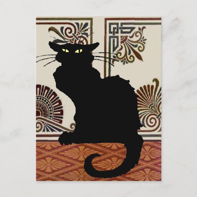 Carte Postale Chat gothique noir (Devant)