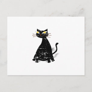 Carte Postale Chat gras noir désossé