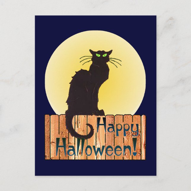 CARTE POSTALE CHAT HALLOWEEN PAR SHARON SHARPE (Devant)