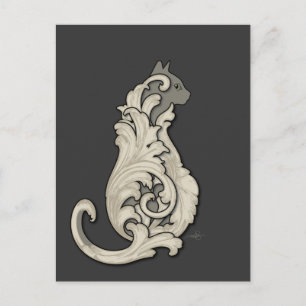 Carte Postale Chat Illustre