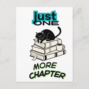 Carte Postale Chat Juste Un Chapitre de Plus