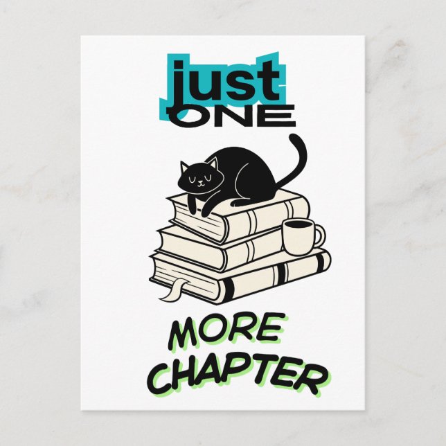 Carte Postale Chat Juste Un Chapitre de Plus (Devant)