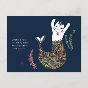 Carte Postale Chat Mermaid