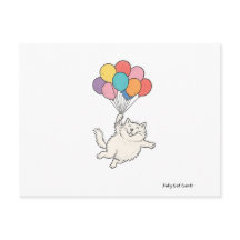 Chat Mignon Tenant des Ballons