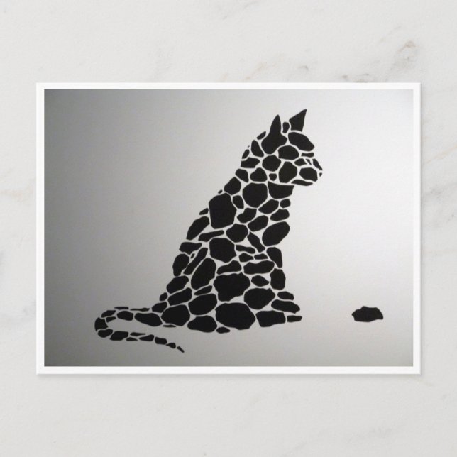 Carte Postale chat moderne (Devant)