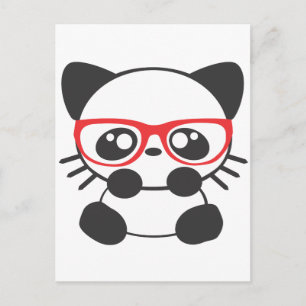 Carte Postale Chat nerd