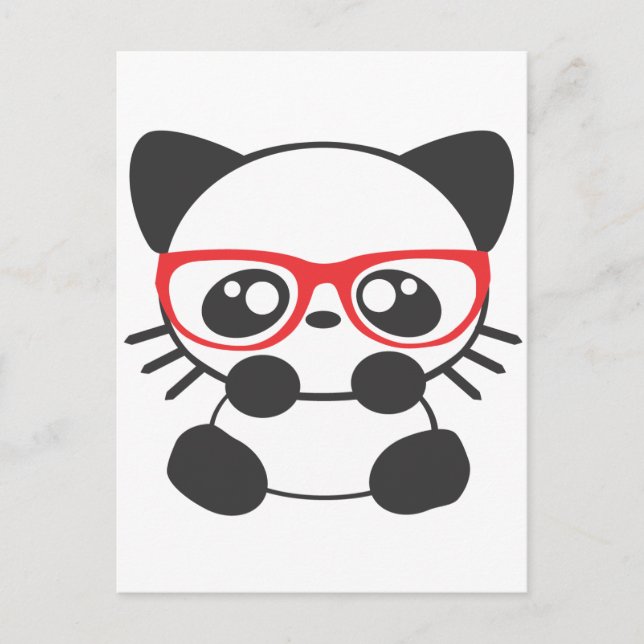 Carte Postale Chat nerd (Devant)