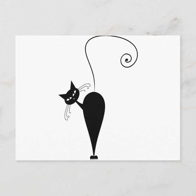 Carte Postale Chat noir (Devant)