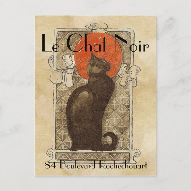Carte Postale Chat noir (Devant)