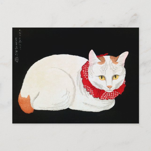 Carte Postale Chat noir japonais, Shotei (Devant)