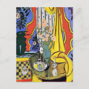 Carte Postale Chat noir sur canapé