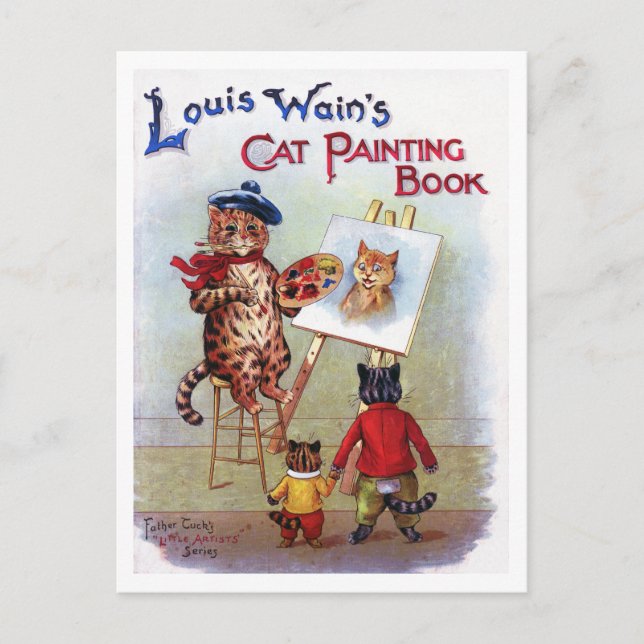 Carte Postale Chat Peintre, Louis Wain (Devant)