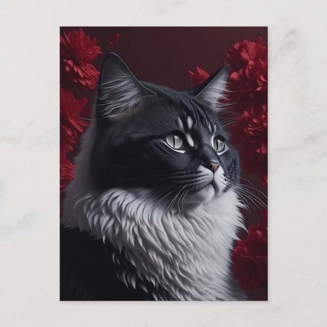 Carte Postale chat po (Devant)