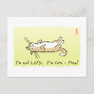 Carte Postale Chat prudent