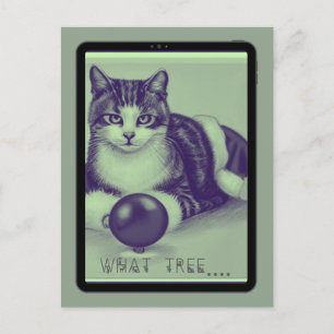 Carte Postale Chat, "Quel arbre ?"