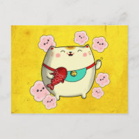 Chat rond mignon de Maneki Neko