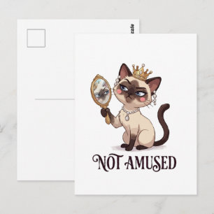 Carte Postale Chat siamois royal non amusé