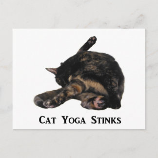 Carte Postale Chat Yoga puent