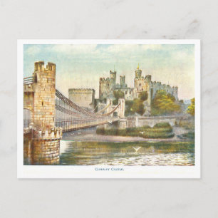 Carte Postale Château Conwy vintage