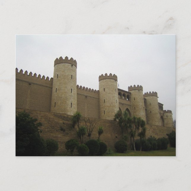Carte Postale Château d'Aljaferia, Saragosse, Espagne (Devant)