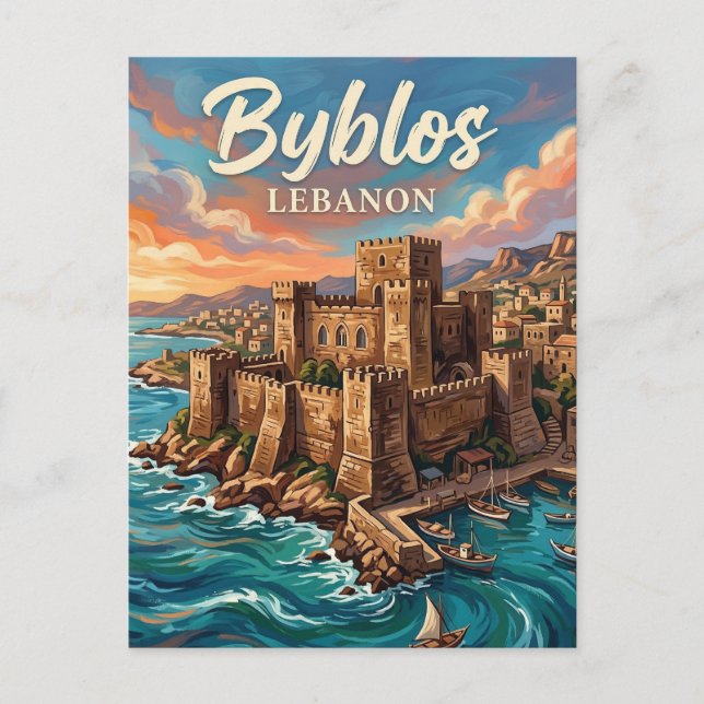 Carte Postale Château de Byblos Liban (Devant)