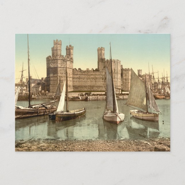 Carte Postale Château de Caernarfon II, Galles (Devant)