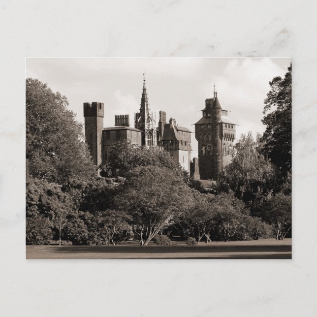 Carte Postale Château de Cardiff II - Sepia (Devant)