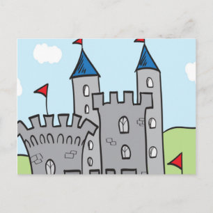 Carte Postale Château de Cartoon Cute