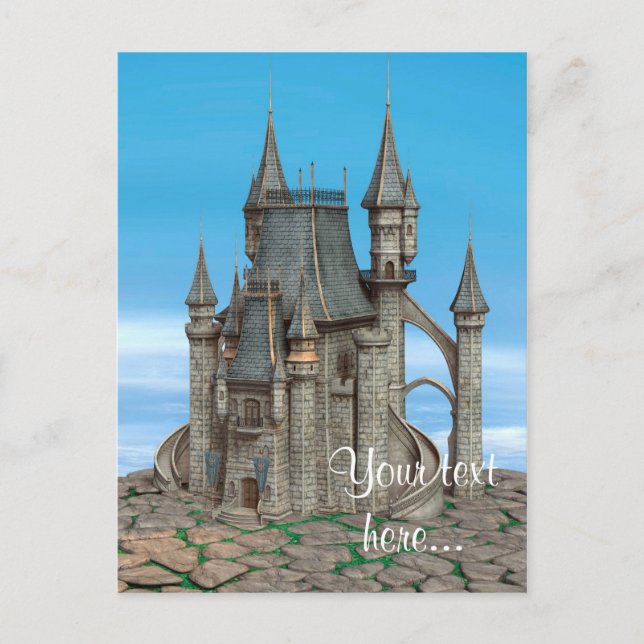 Carte Postale Château de Conte de Fées (Devant)