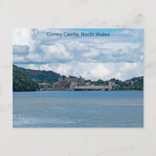 Carte Postale Château de Conwy, Galles du Nord, Royaume-Uni, Car
