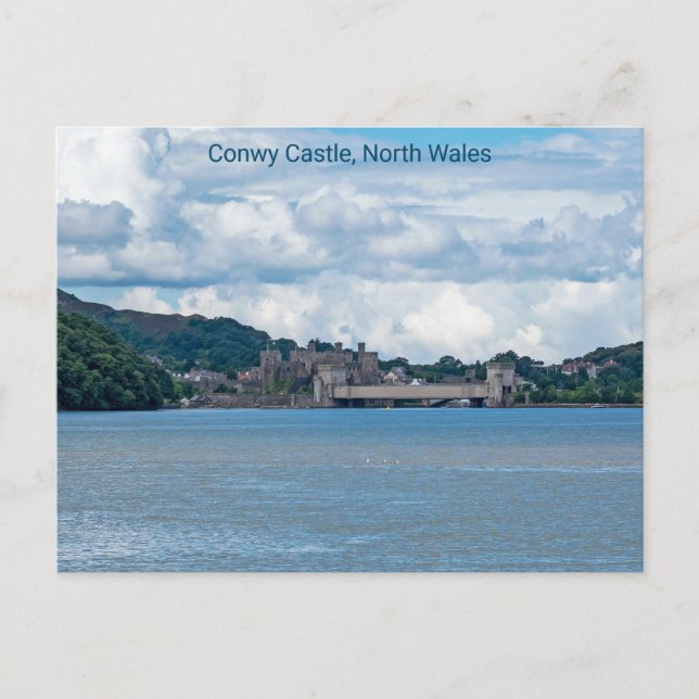 Carte Postale Château de Conwy, Galles du Nord, Royaume-Uni, Car (Devant)