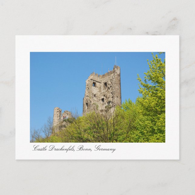 Carte Postale Château de Drachenfels, Bonn Allemagne (Devant)